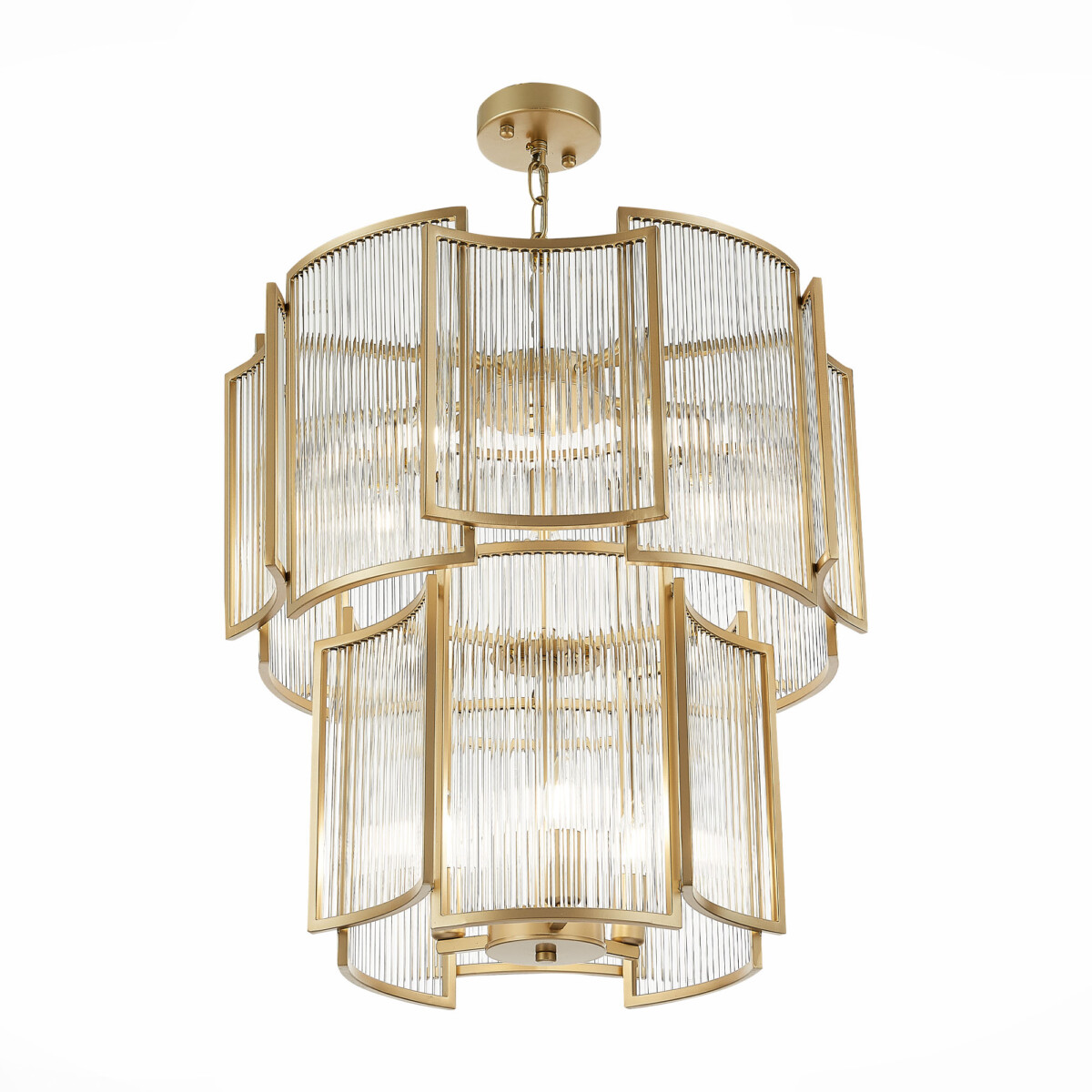 SL1234.203.08 Люстра подвесная ST-Luce Шампань/Прозрачный, Шампань E14 8*60W COSENZA — изображение 3