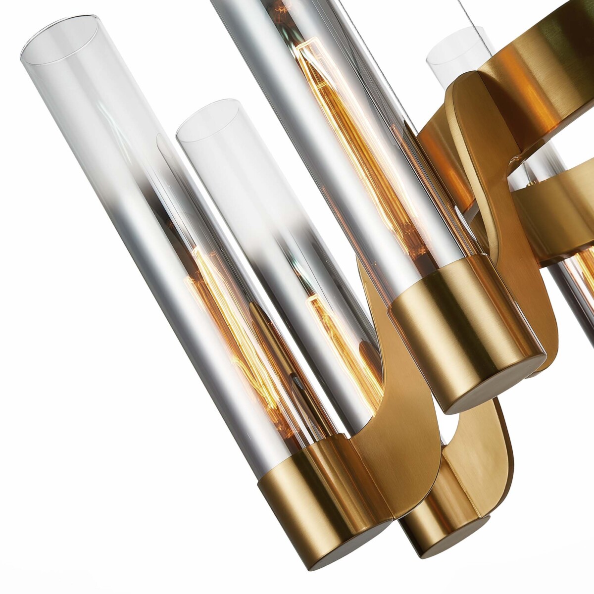 SL1235.303.08 Люстра подвесная ST-Luce Латунь/Хром, Прозрачный E27 8*40W ETTORE — изображение 4