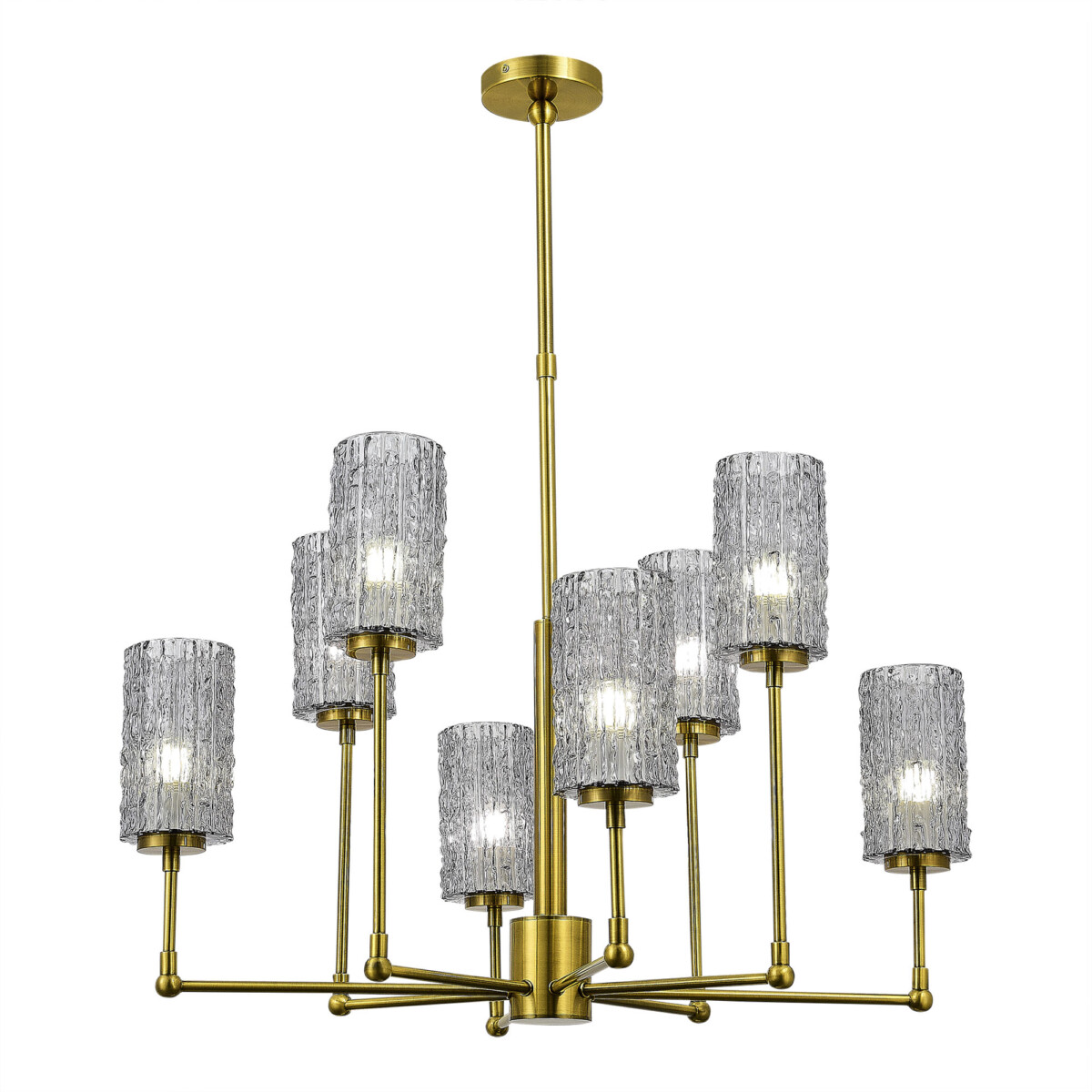 SL1240.303.08 Люстра подвесная ST-Luce Латунь/Дымчатый E27 8*60W GACCIOLO — изображение 1