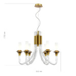 SL1241.203.06 Люстра подвесная ST-Luce Золотистый/Белый E14 6*40W VETRANO — изображение 4