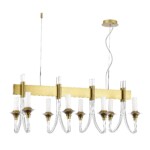 SL1241.213.08 Люстра подвесная ST-Luce Золотистый/Белый E14 8*40W VETRANO — изображение 2