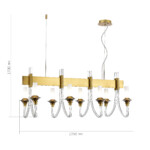 SL1241.213.08 Люстра подвесная ST-Luce Золотистый/Белый E14 8*40W VETRANO — изображение 4