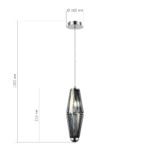 SL1242.103.01 Светильник подвесной ST-Luce Хром/Дымчатый G9 1*5W 4000K CIARA — изображение 4