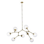 SL1506.203.08 Люстра подвесная ST-Luce Золотистый/Прозрачный E14 8*40W CHIETI