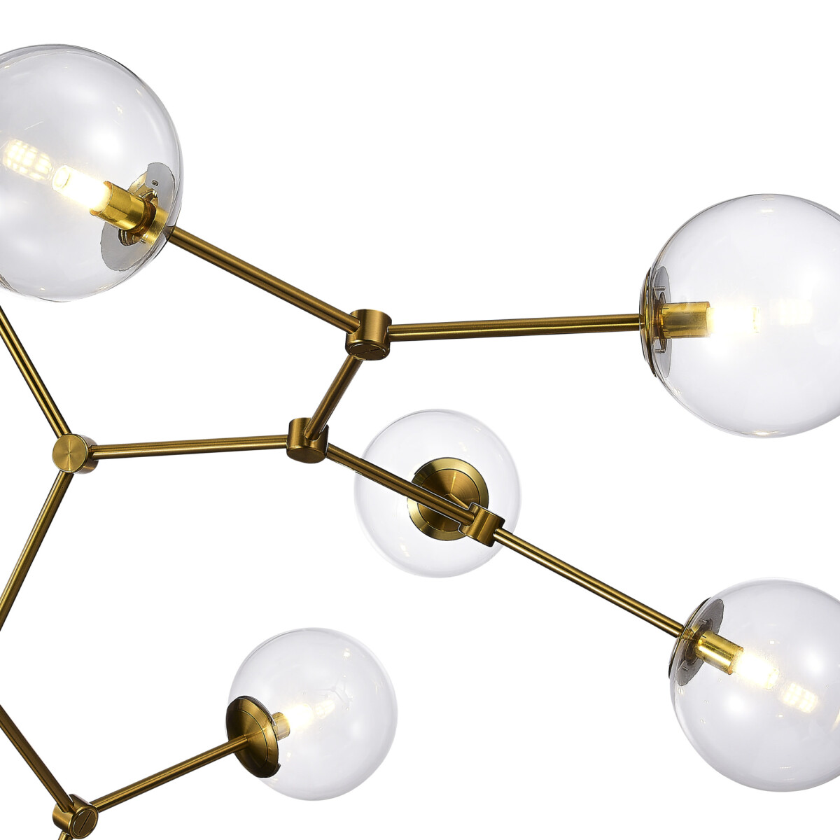 SL1506.203.08 Люстра подвесная ST-Luce Золотистый/Прозрачный E14 8*40W CHIETI — изображение 3