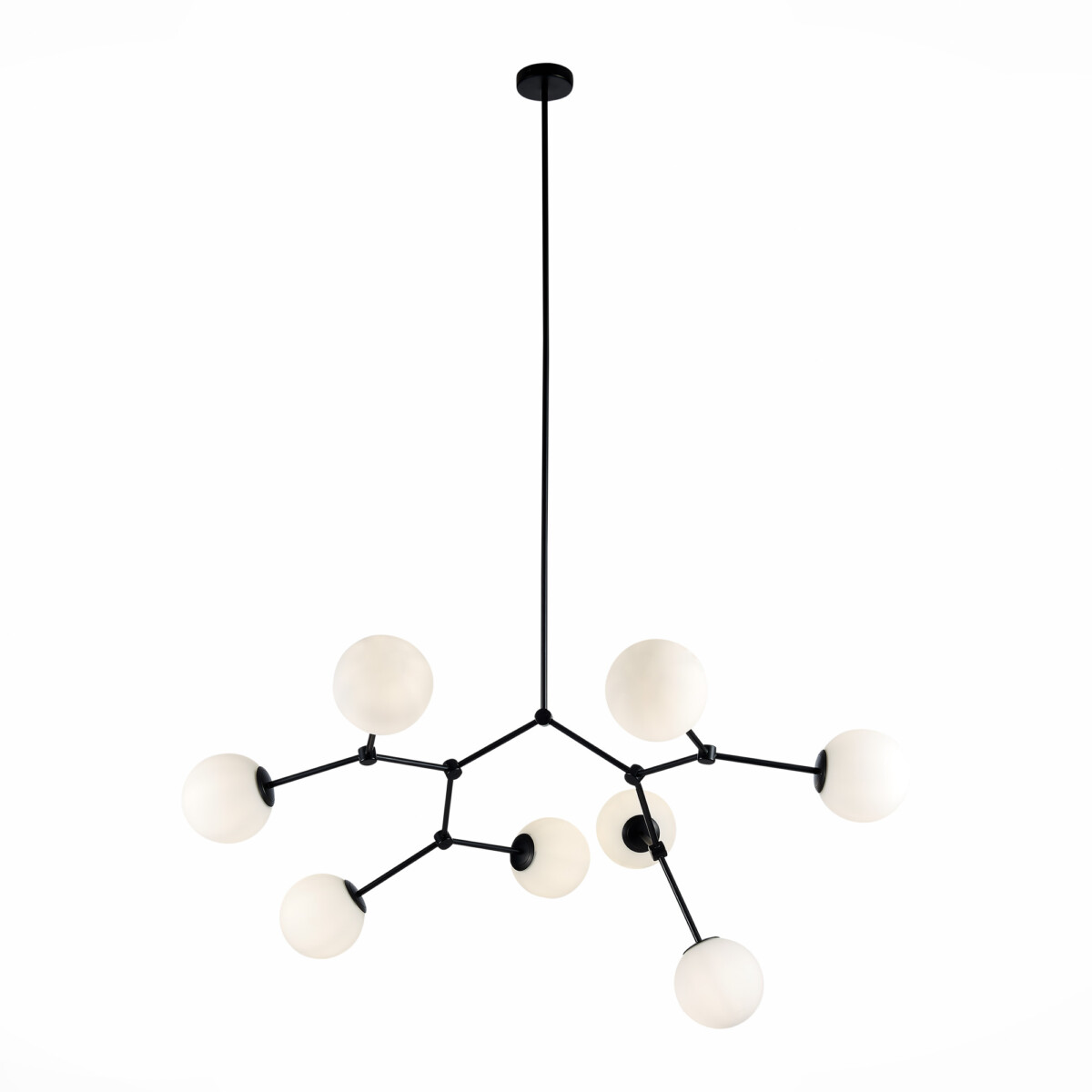 SL1506.403.08 Люстра подвесная ST-Luce Черный/Белый E14 8*40W CHIETI — изображение 1