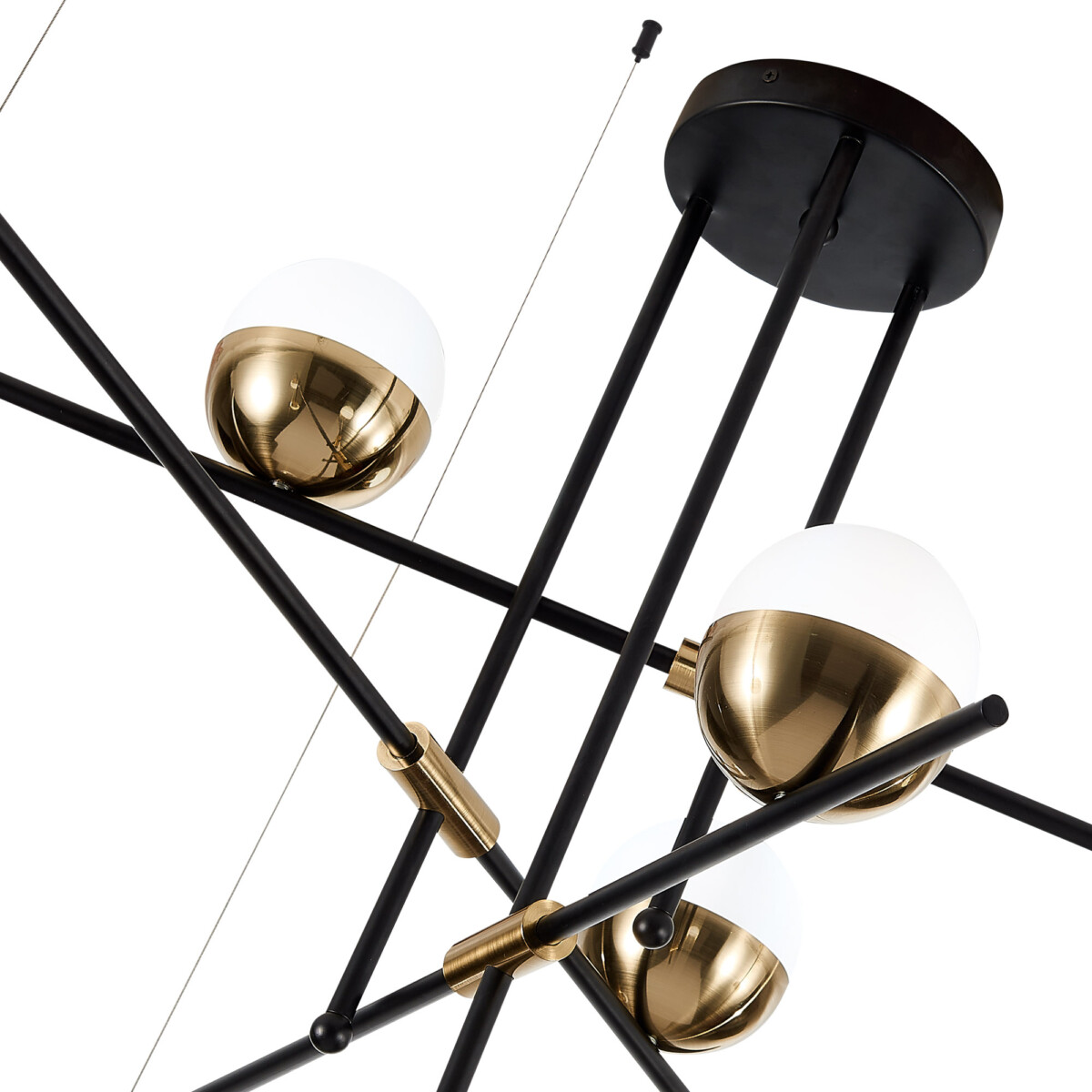SL1507.422.09 Люстра потолочная ST-Luce Черный/Белый, Золотистый G9 9*5W 4000K ALBERO — изображение 3