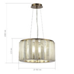 SL1516.303.06 Светильник подвесной ST-Luce Бронза, Прозрачный/Белый алебастр E14 6*40W DELIGHT — изображение 4