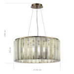 SL1516.303.08 Светильник подвесной ST-Luce Бронза, Прозрачный/Белый алебастр E14 8*40W DELIGHT — изображение 4