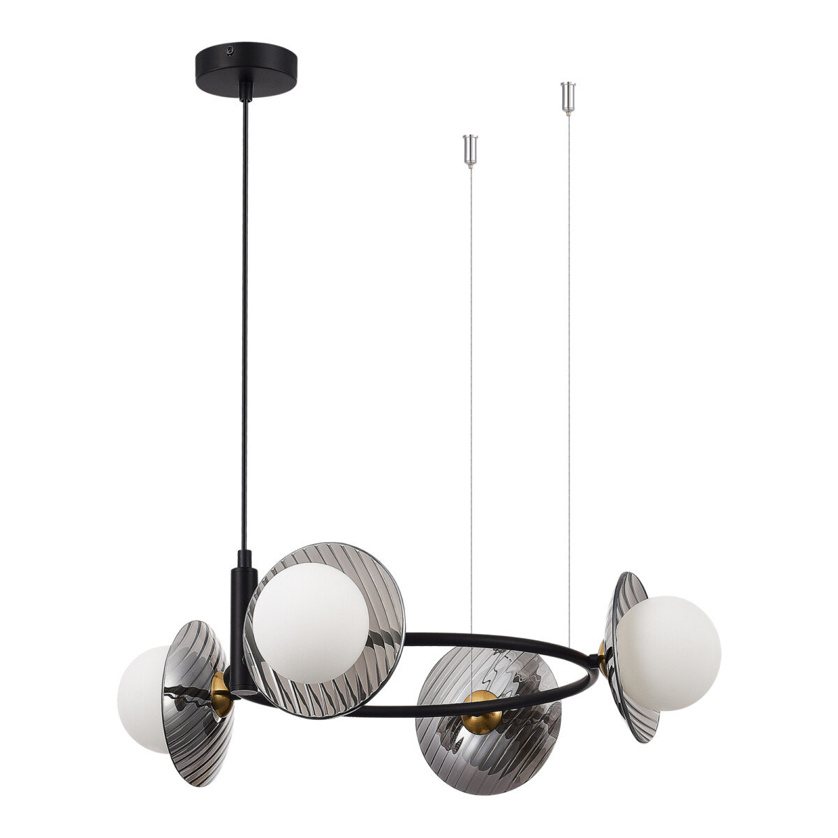 SL1521.403.04 Светильник подвесной ST-Luce Черный/Дымчатый, Белый G9 4*5W 4000K NOON — изображение 2