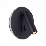 SL1586.413.01 Светильник настенный Черный LED 1*8W 3000K 624Lm Ra>80 24° IP20 L-xW155xH155 170-240V Настенные светильники — изображение 3