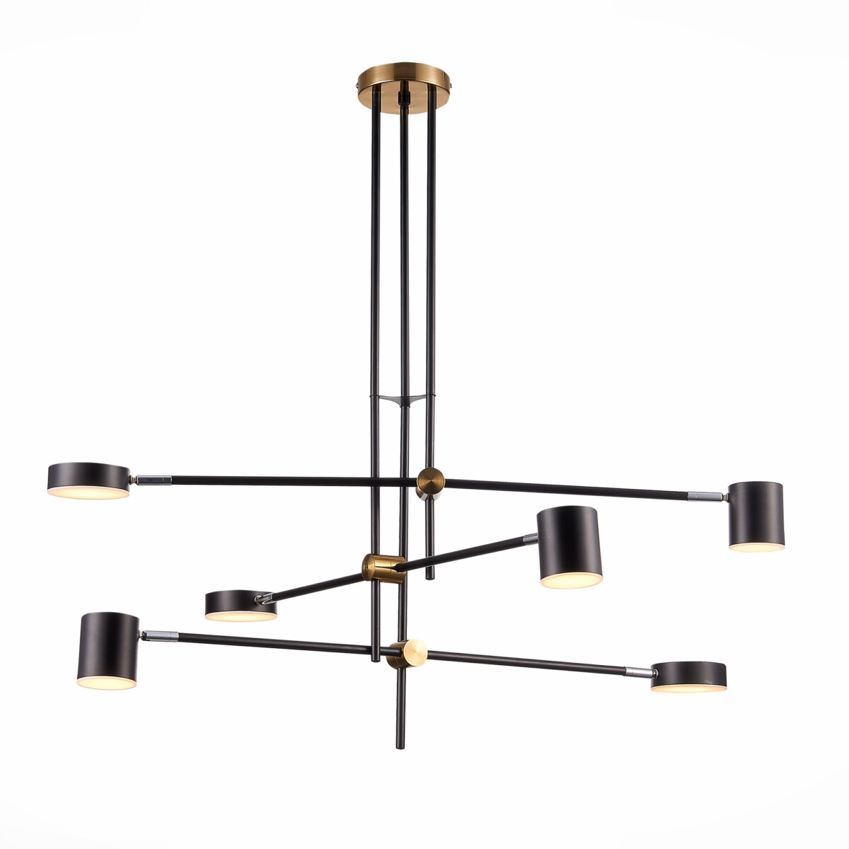 SL1604.432.06 Светильник потолочный ST-Luce Черный, Латунь/Черный LED 6*5W 3000K RODRIGO — изображение 2