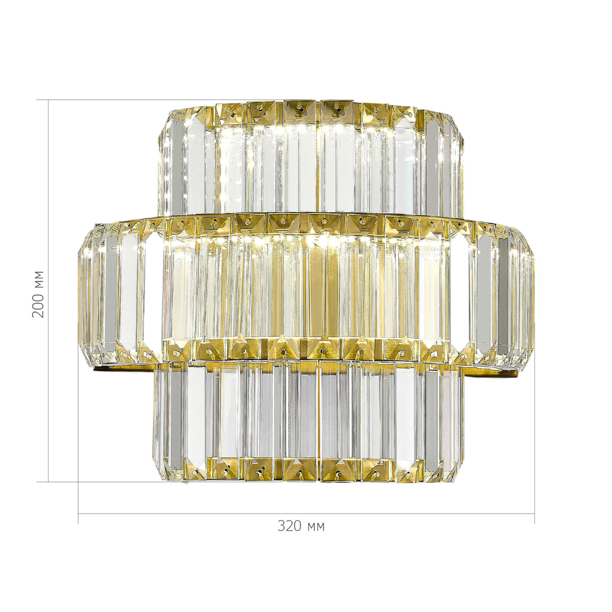 SL1622.311.01 Светильник настенный ST-Luce Латунь/Прозрачный LED 1*21W 4000K TIVOLI — изображение 3