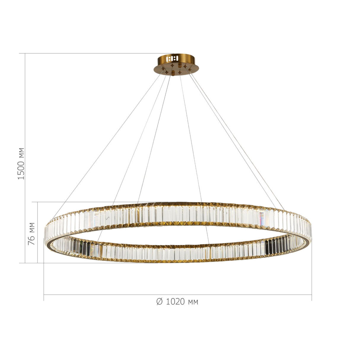 SL1622.313.01 Люстра подвесная ST-Luce Латунь/Прозрачный LED 1*68W 4000K TIVOLI — изображение 4