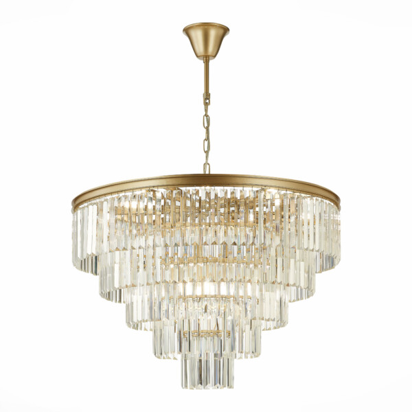 SL1624.203.15 Люстра подвесная ST-Luce шампань/прозрачный E14 15*40W ERCOLANO