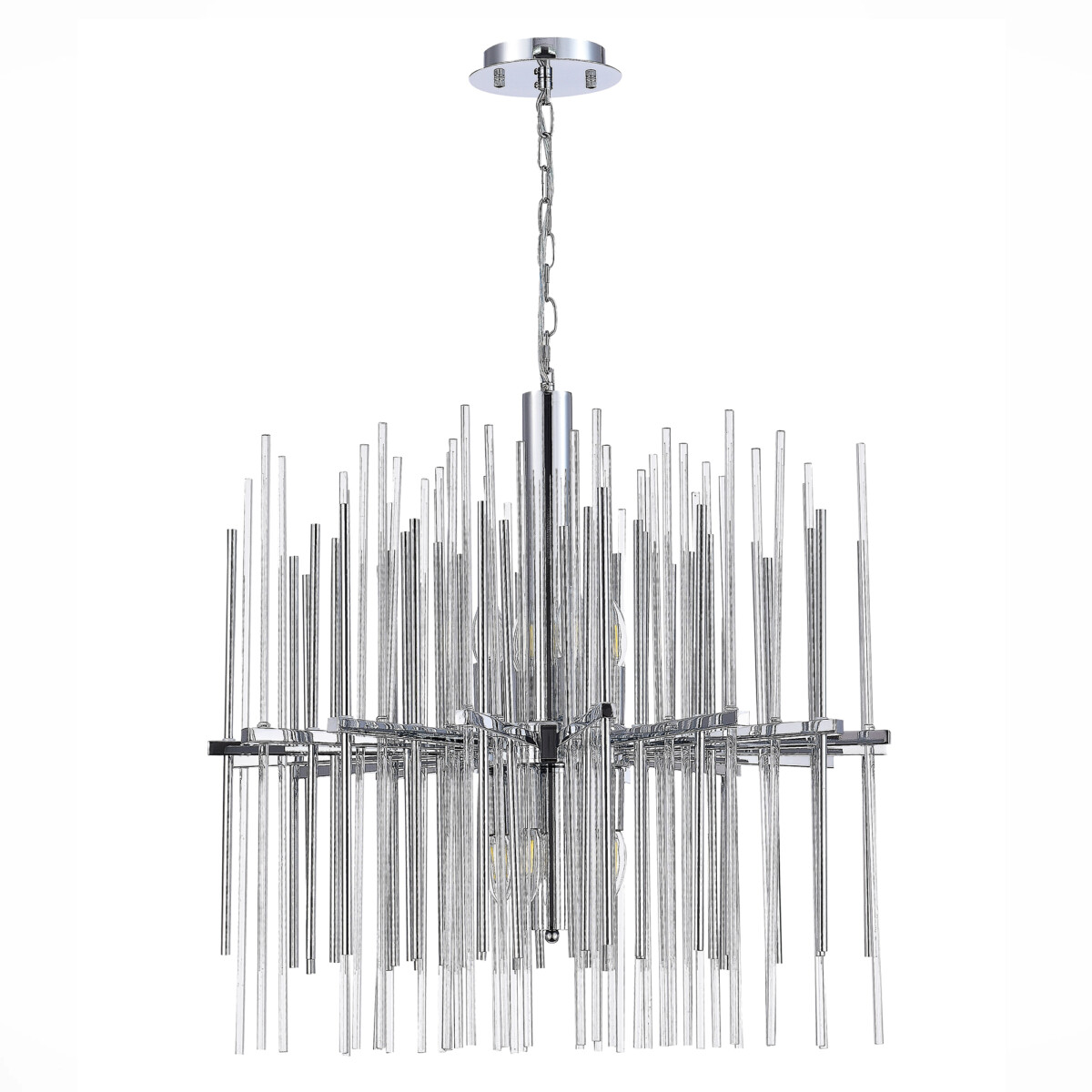 SL1628.103.08 Люстра подвесная ST-Luce Хром/Прозрачный, Хром E14 8*40W TERAMO — изображение 2