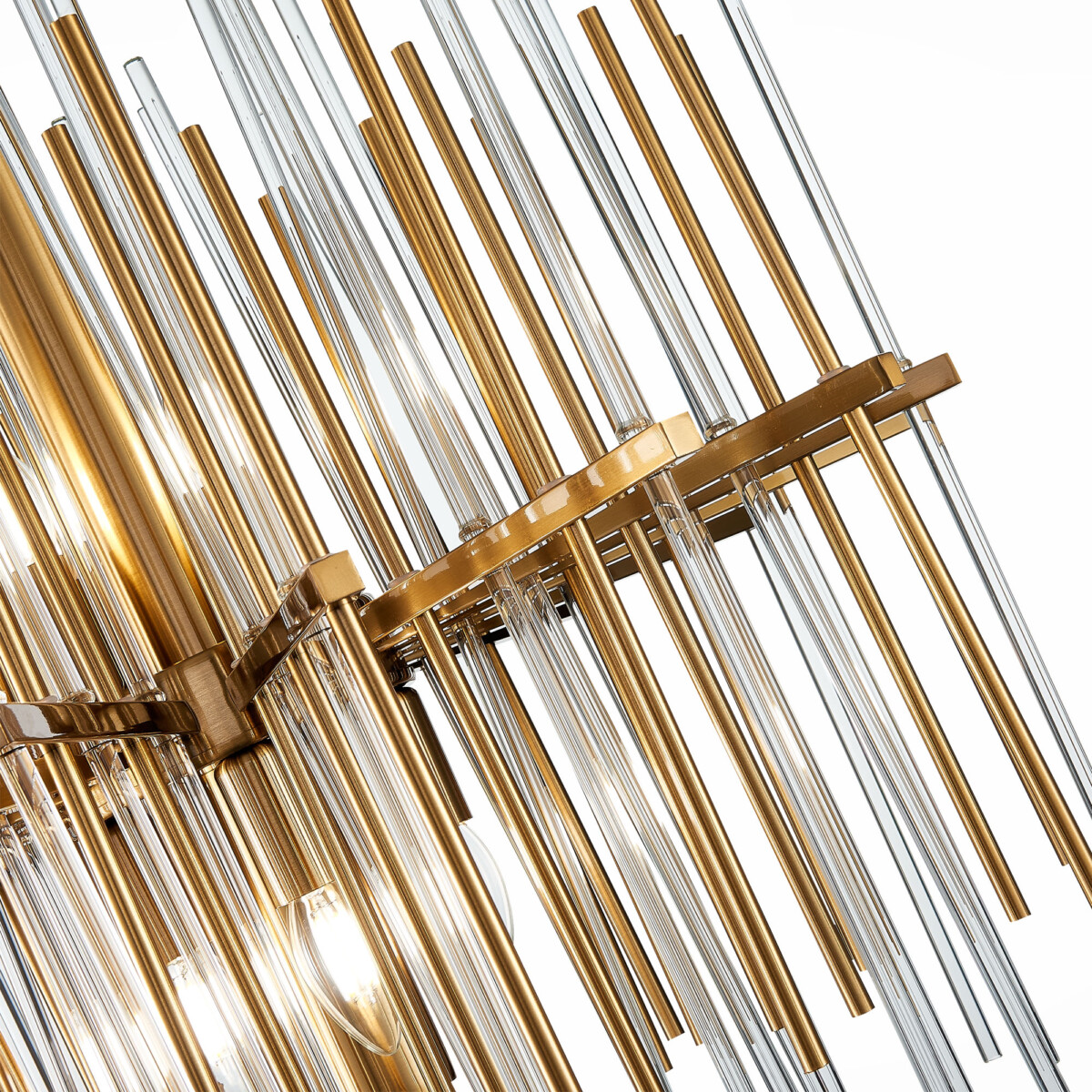 SL1628.303.08 Люстра подвесная ST-Luce Латунь/Прозрачный, Латунь E14 8*40W TERAMO — изображение 4