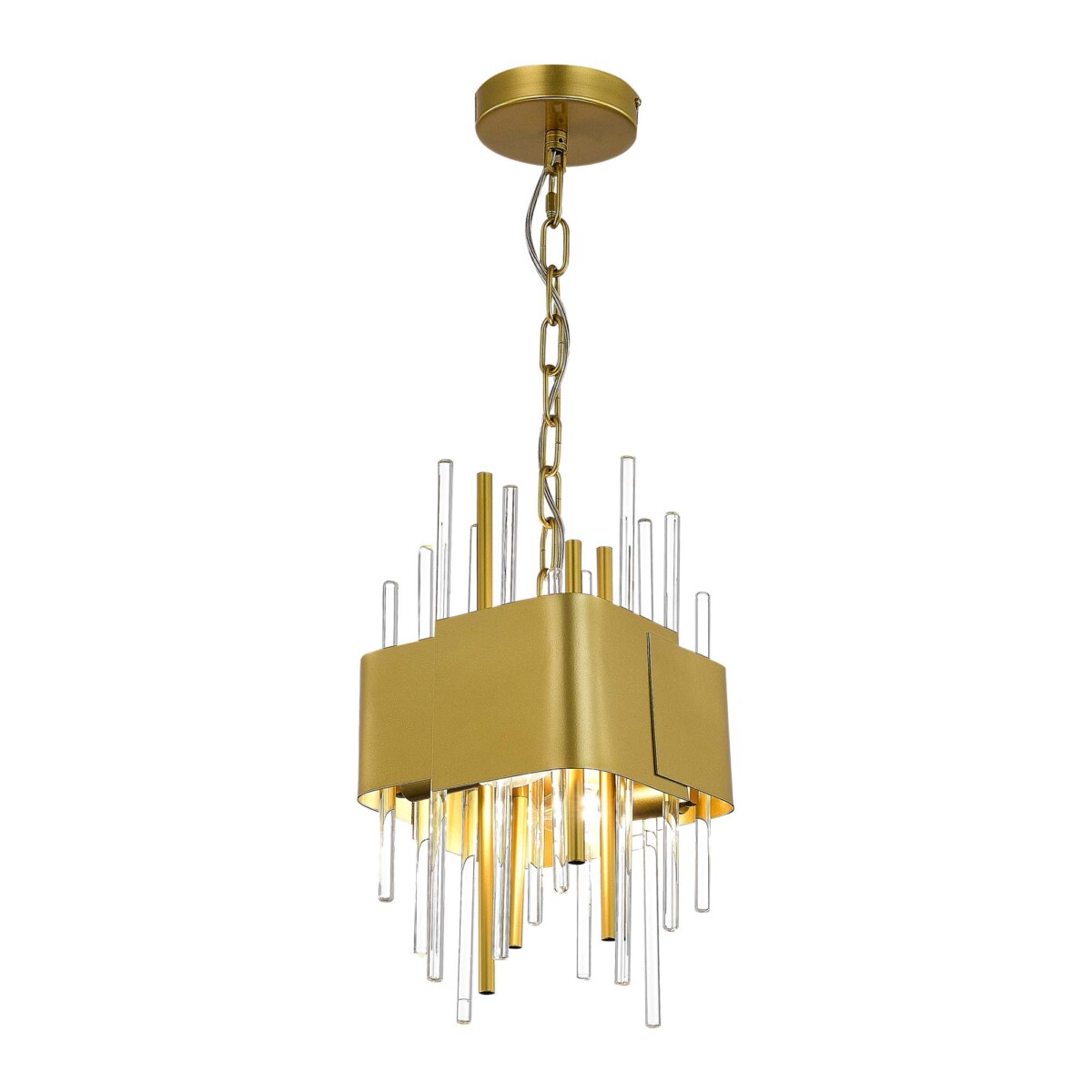 SL1633.203.04 Люстра подвесная ST-Luce Матовое золото/Матовое золото,Прозрачный E14 4*40W OLVERA — изображение 3