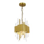 SL1633.203.04 Люстра подвесная ST-Luce Матовое золото/Матовое золото,Прозрачный E14 4*40W OLVERA — изображение 3