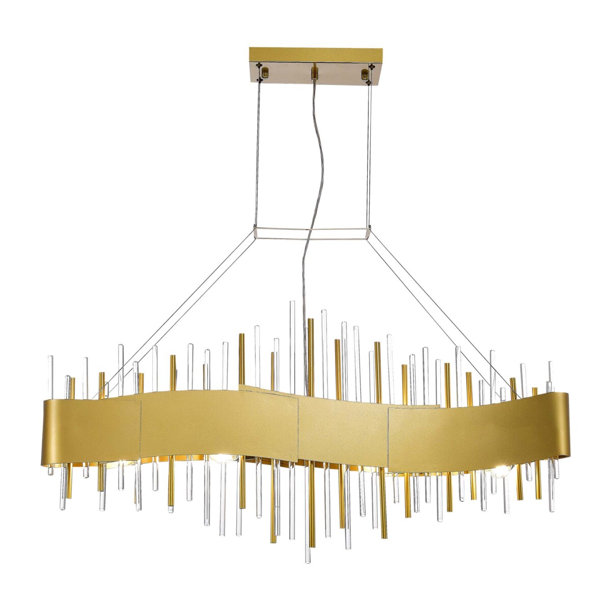 SL1633.213.08 Люстра подвесная ST-Luce Матовое золото/Матовое золото,Прозрачный E14 8*40W OLVERA — изображение 3