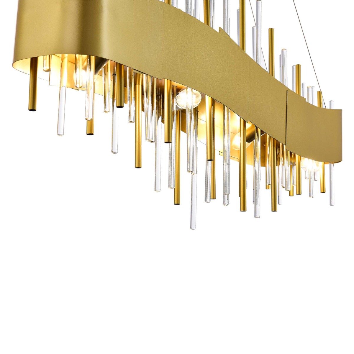 SL1633.213.08 Люстра подвесная ST-Luce Матовое золото/Матовое золото,Прозрачный E14 8*40W OLVERA — изображение 4