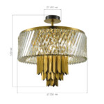 SL1635.302.09 Люстра потолочная ST-Luce Латунь/Прозрачный E14 9*40W NARI — изображение 4