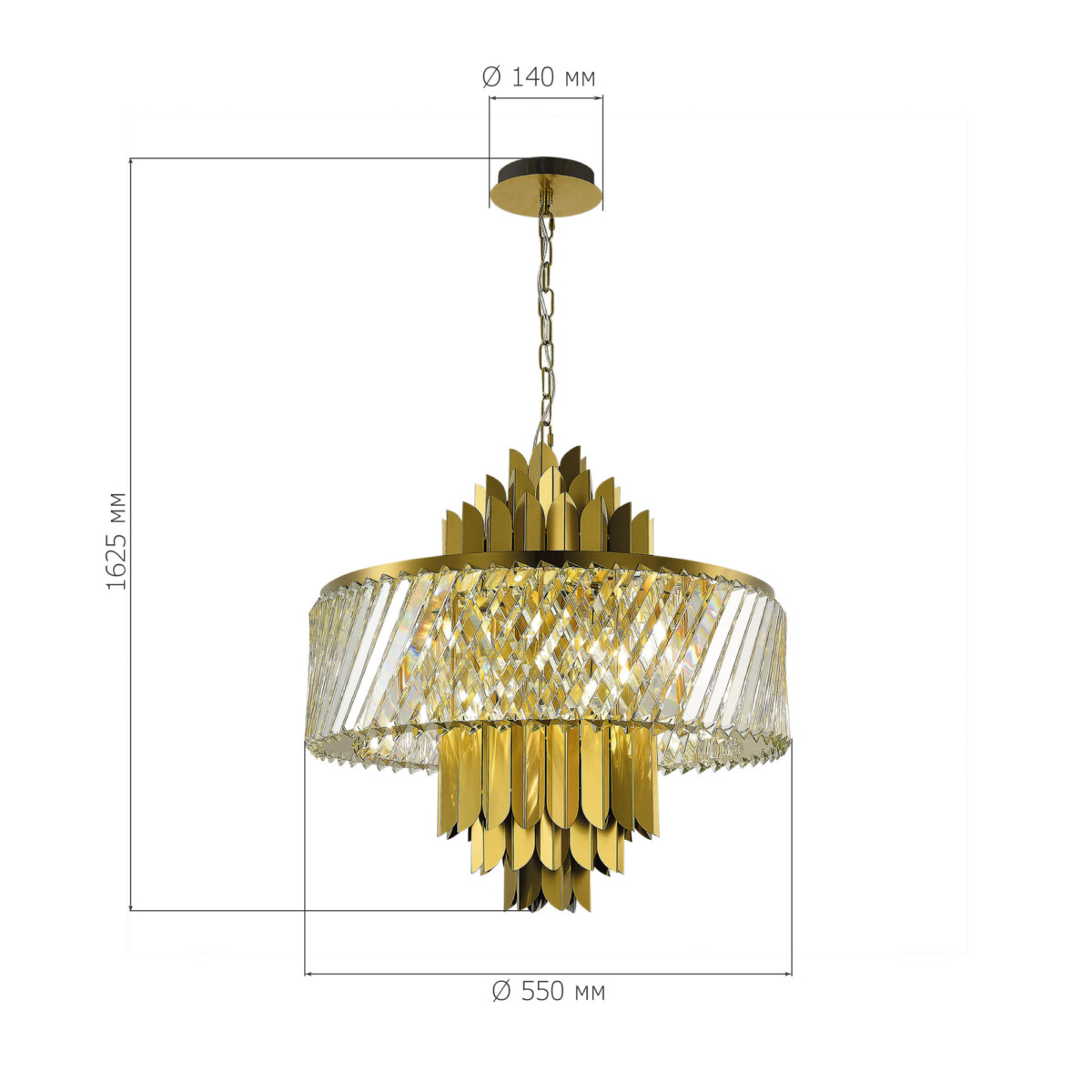 SL1635.303.09 Люстра подвесная ST-Luce Латунь/Прозрачный E14 9*40W NARI — изображение 4