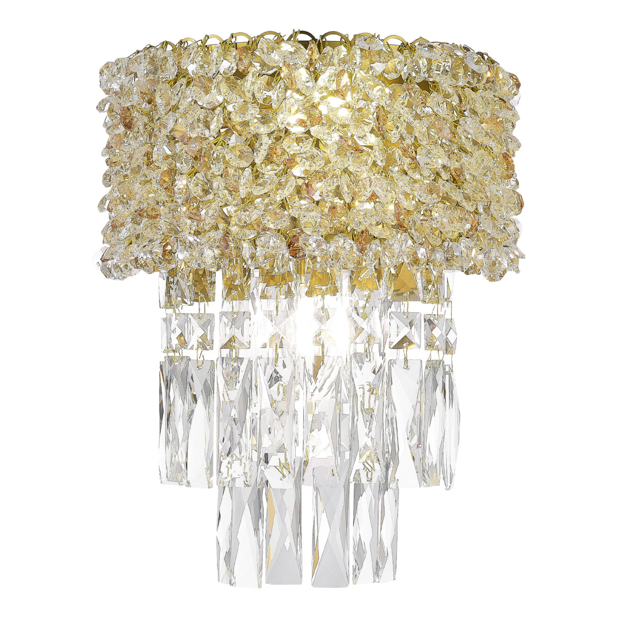 SL1637.301.02 Светильник настенный ST-Luce Латунь/Прозрачный, Янтарный E14 2*60W SELINE — изображение 1