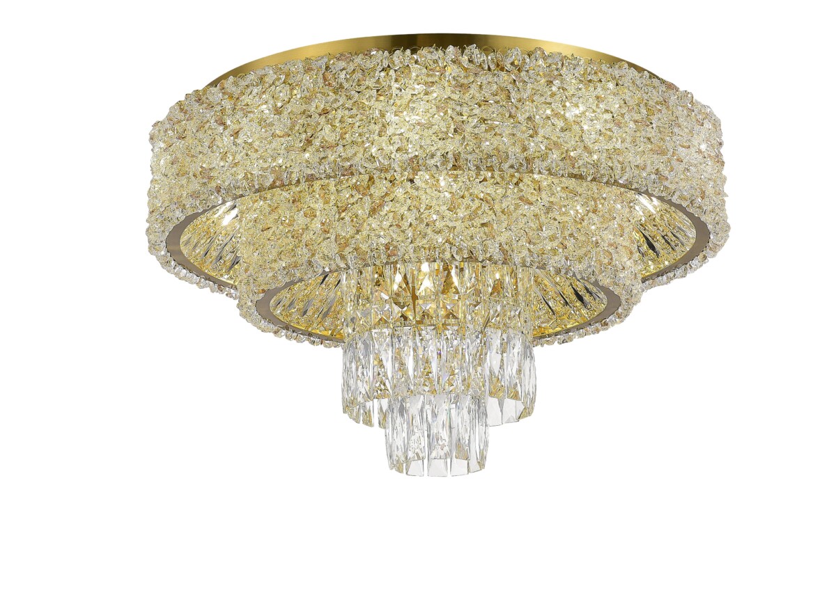 SL1637.302.16 Светильник потолочный ST-Luce Латунь/Прозрачный, Янтарный E14 16*60W SELINE — изображение 1