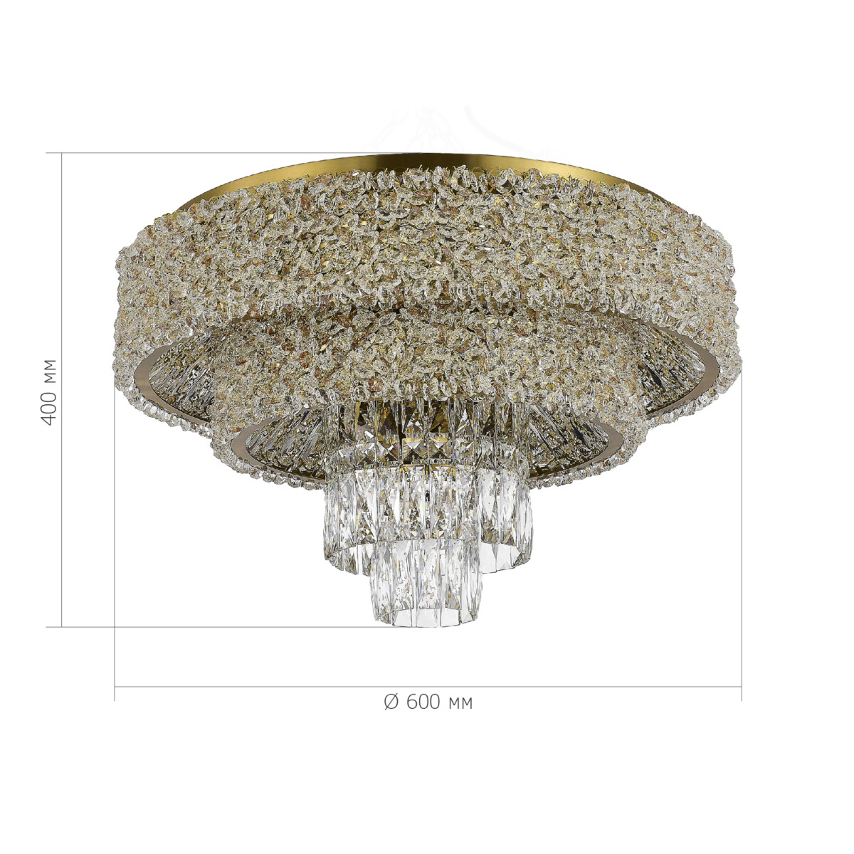 SL1637.302.16 Светильник потолочный ST-Luce Латунь/Прозрачный, Янтарный E14 16*60W SELINE — изображение 4