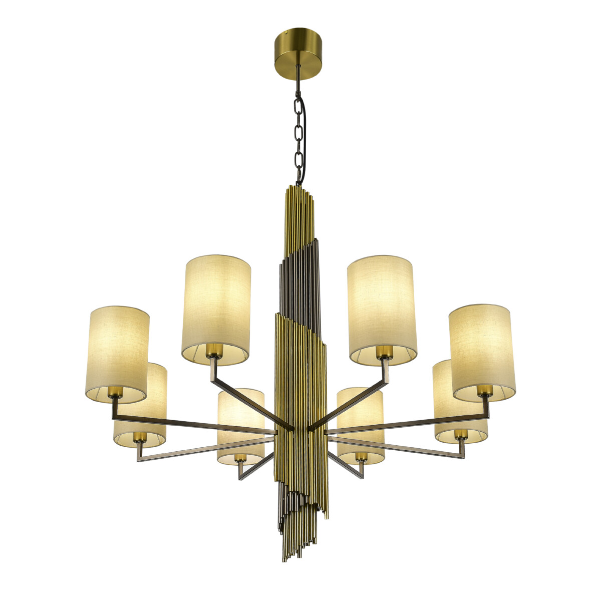 SL1638.303.08 Светильник подвесной ST-Luce Латунь/Серый E14 8*42W GLORIA — изображение 3