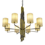 SL1638.303.08 Светильник подвесной ST-Luce Латунь/Серый E14 8*42W GLORIA — изображение 4