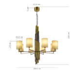 SL1638.303.08 Светильник подвесной ST-Luce Латунь/Серый E14 8*42W GLORIA — изображение 5