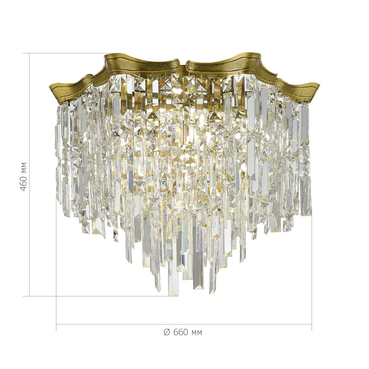 SL1659.302.10 Светильник потолочный ST-Luce Латунь/Прозрачный E14 10*60W OFELIA — изображение 4