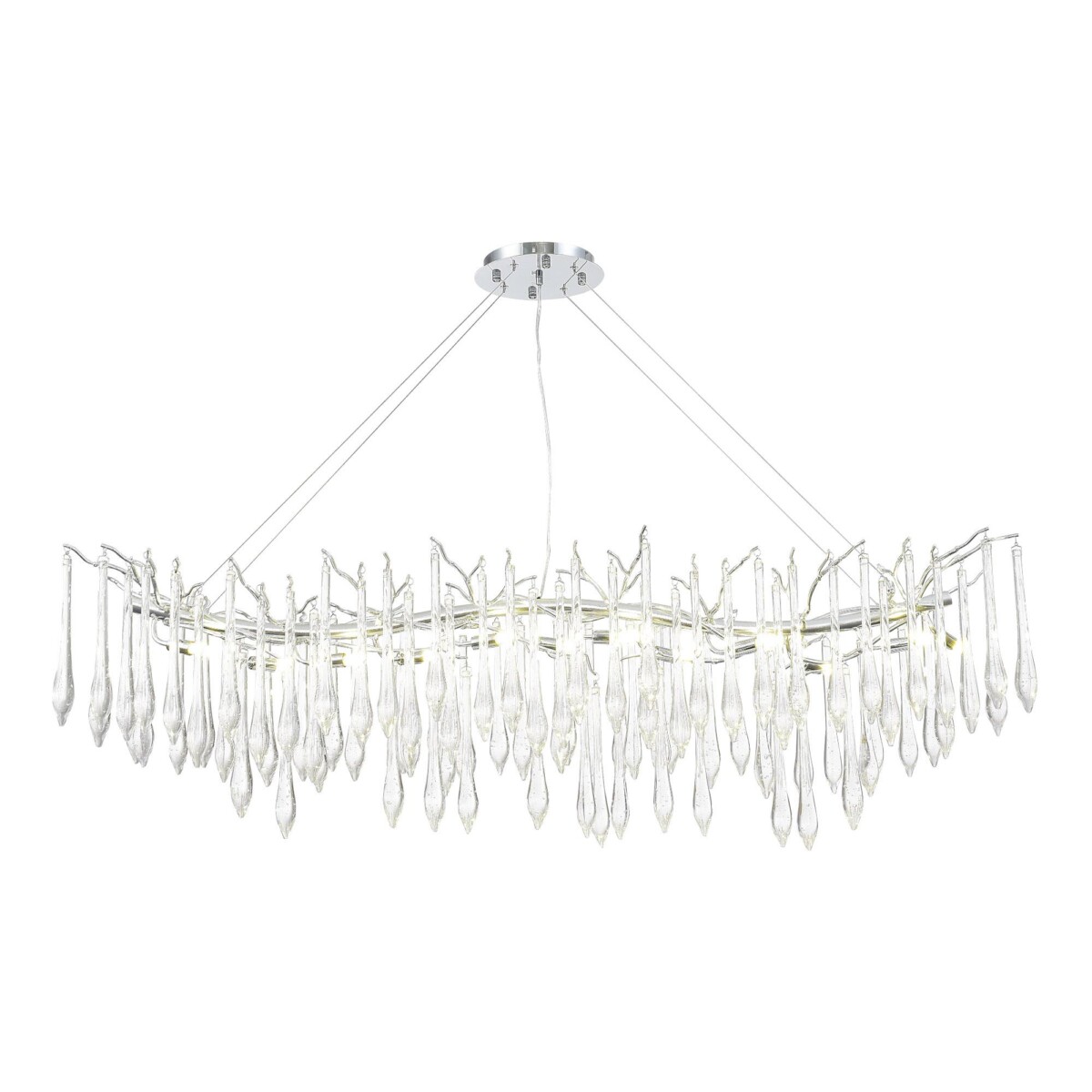 SL1660.113.12_01W SL1660.113.12 Светильник подвесной ST-Luce Хром/Хром, Прозрачный G9 12*5W 4000K TEARDROPS — изображение 1