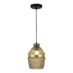 SL1661.403.01 Светильник подвесной ST-Luce Черный/Янтарный E27 1*40W COCOON