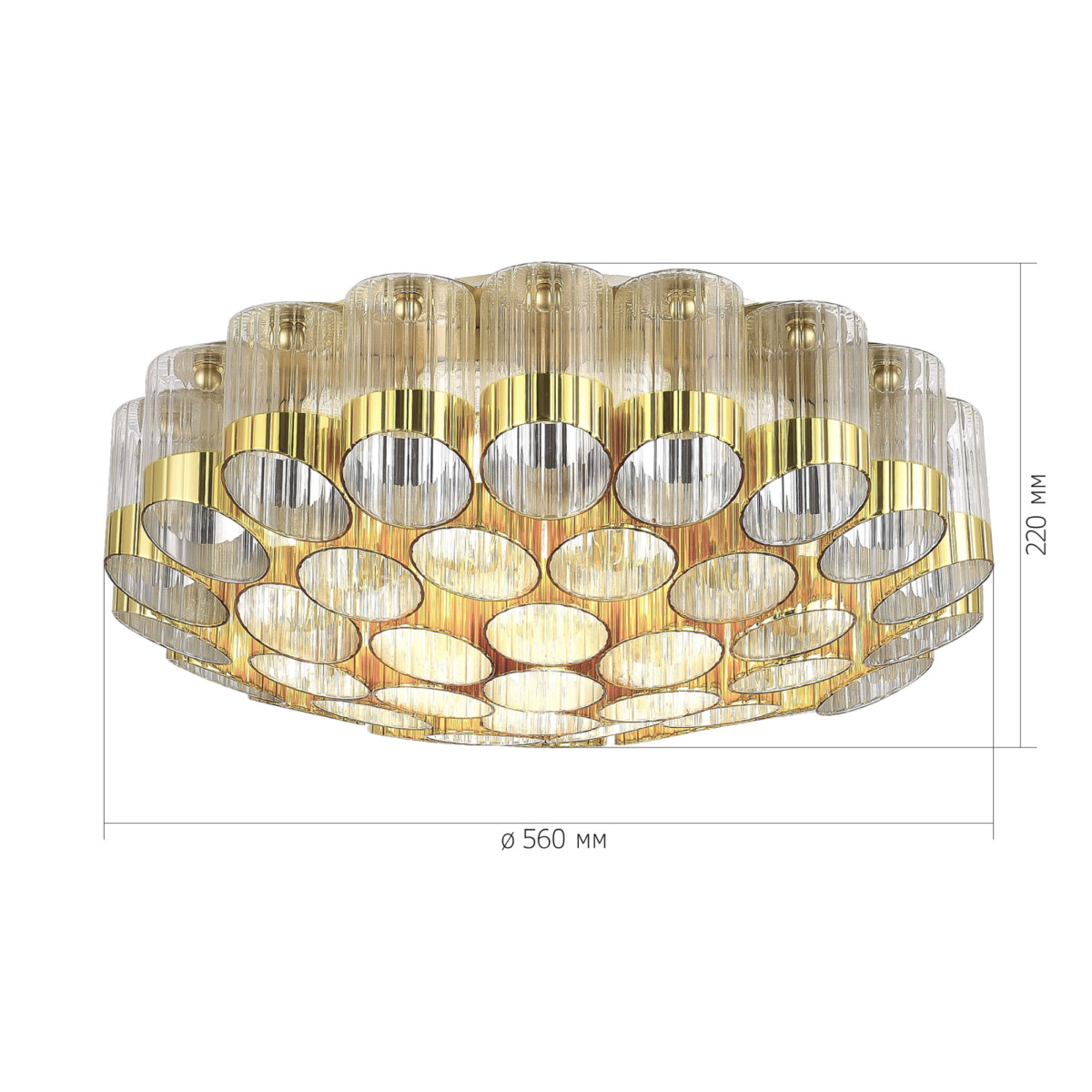 SL1662.302.19 Светильник потолочный ST-Luce Латунь/Латунь, Прозрачный E14 19*60W ACCORD — изображение 5