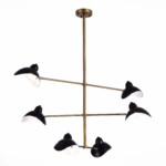 SL1801.303.06 Люстра потолочная ST-Luce Античная бронза/Черный E14 6*60W MINNE