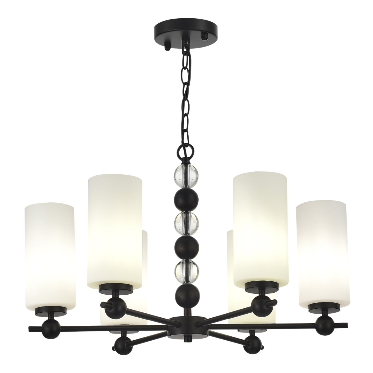 SL2003.403.06 Светильник подвесной ST-Luce черный/белый E27 6*40W AURORA — изображение 1