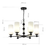 SL2003.403.06 Светильник подвесной ST-Luce черный/белый E27 6*40W AURORA — изображение 4