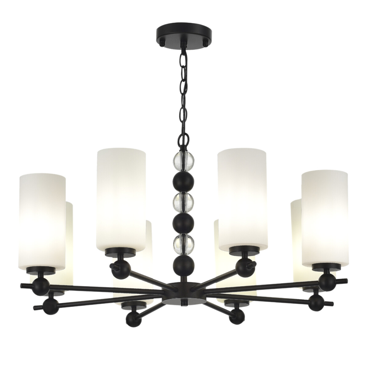 SL2003.403.08 Светильник подвесной ST-Luce черный/белый E27 8*40W AURORA — изображение 1