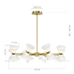 SL2004.313.12 Светильник подвесной ST-Luce латунь/прозрачный, белый, латунь G9 LED 12*5W SPIRIT — изображение 2