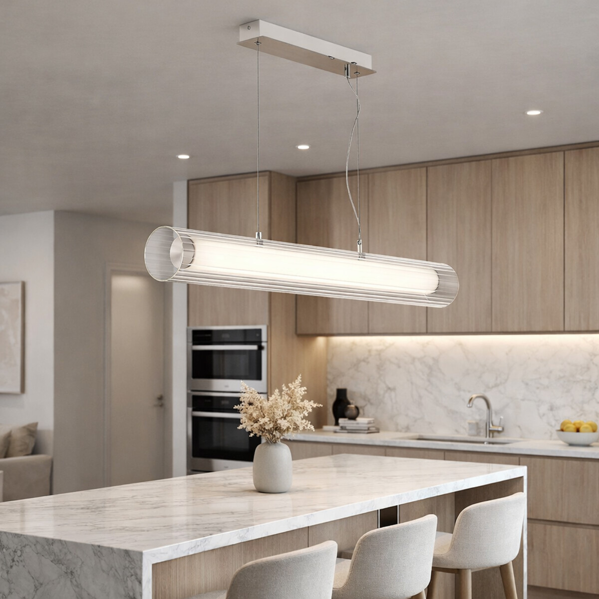 SL2010.103.01 Светильник подвесной ST-Luce Никель/Белый, Прозрачный LED 1*33W 3000K/4000K ENFYS — изображение 7