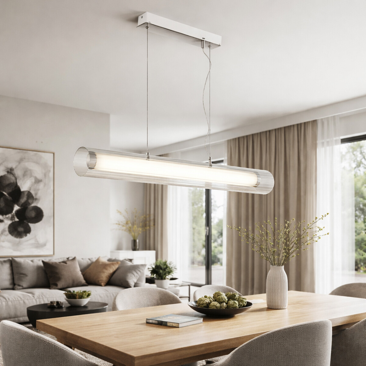 SL2010.103.01 Светильник подвесной ST-Luce Никель/Белый, Прозрачный LED 1*33W 3000K/4000K ENFYS — изображение 8