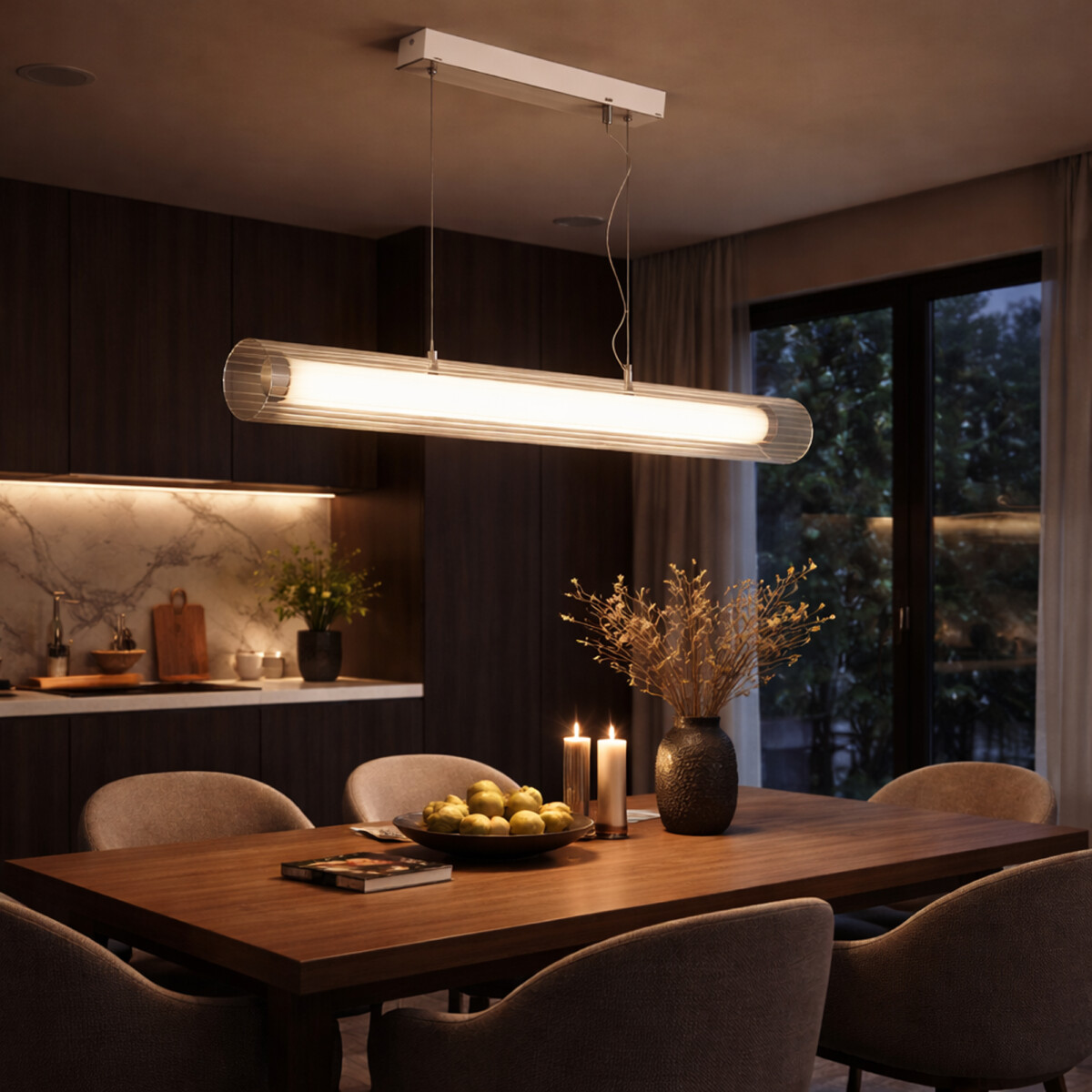 SL2010.103.01 Светильник подвесной ST-Luce Никель/Белый, Прозрачный LED 1*33W 3000K/4000K ENFYS — изображение 9