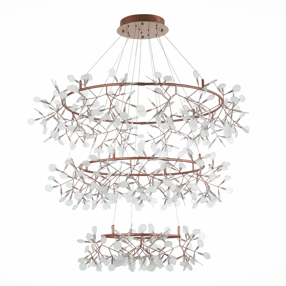 SL379.203.486 Люстра подвесная ST-Luce Медный/Белый LED 486*0,5W 3500K  (из 3-х коробок) RAFINA — изображение 2