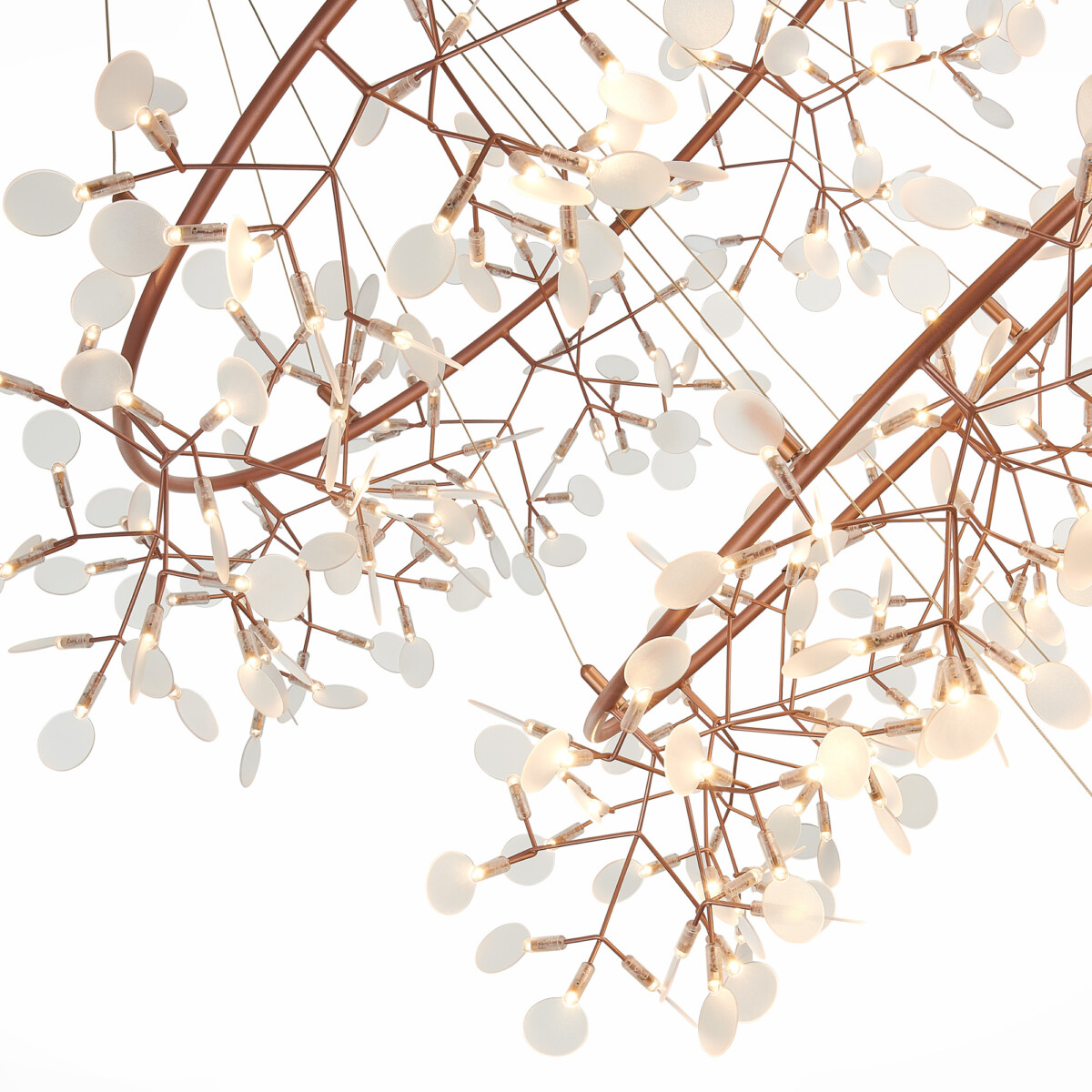 SL379.203.486 Люстра подвесная ST-Luce Медный/Белый LED 486*0,5W 3500K  (из 3-х коробок) RAFINA — изображение 3