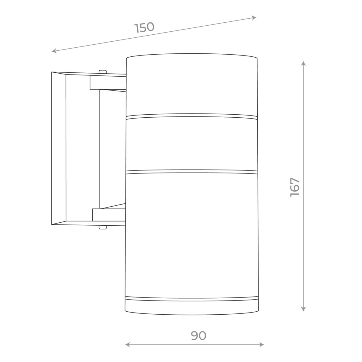 в наличии SL561.701.01 Светильник уличный настенный ST-Luce Серый/Серый LED 1*5W 4000K TUBO - купить в интернет-магазине Светильники Торг