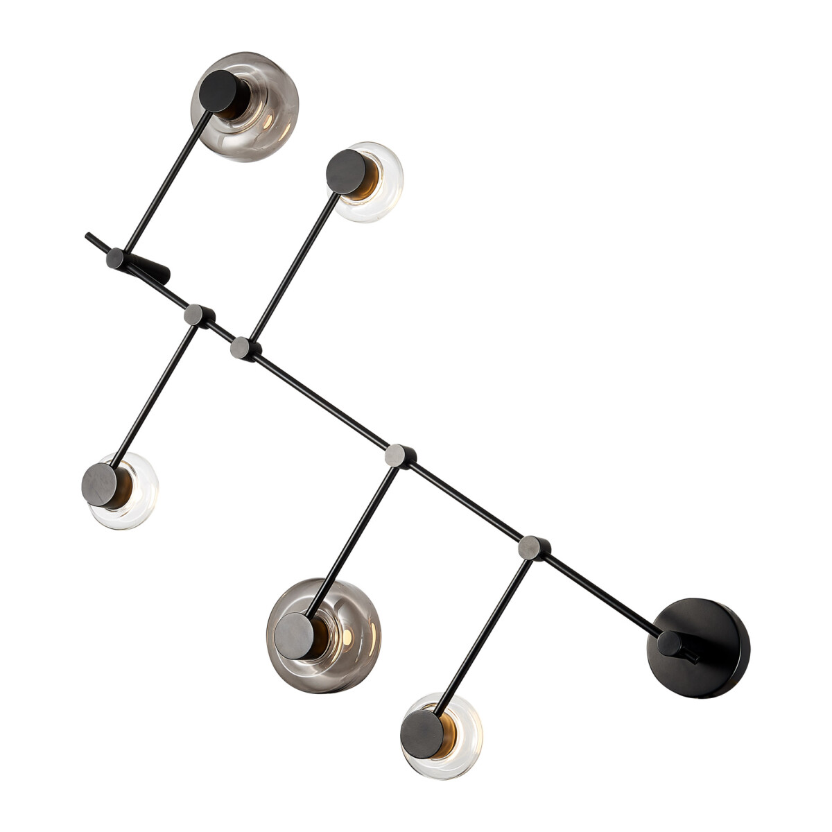 SL6005.401.05 Светильник настенно-потолочный ST-Luce Черный/Дымчатый, Прозрачный LED 5*3W 3000K VALLO — изображение 1