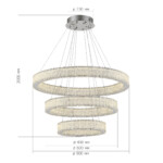 SL6008.103.03 Люстра подвесная ST-Luce Хром/Хром LED 3*95W 3000K LATOZZO — изображение 4